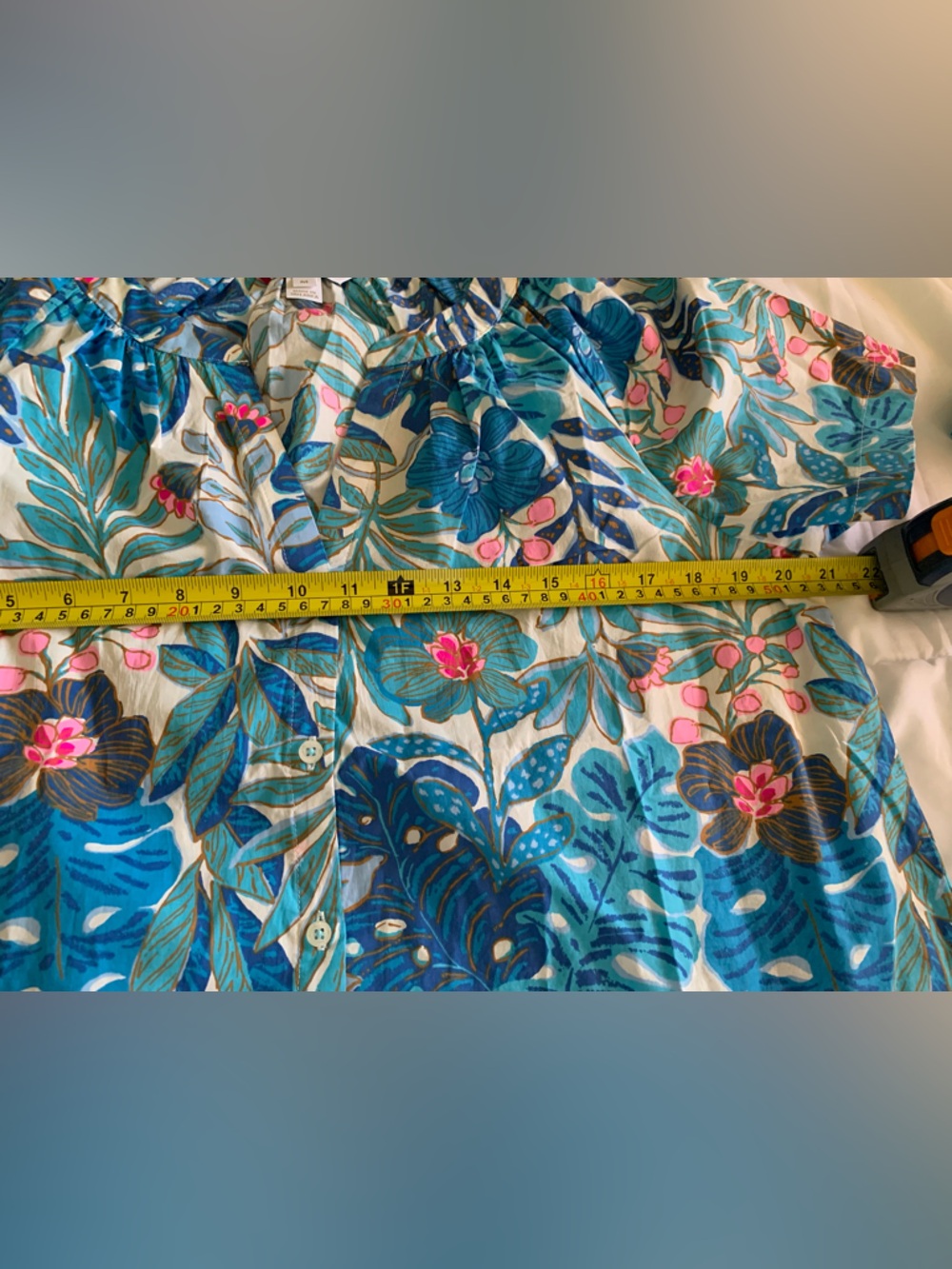 Lilly Pulitzer Pajamas Breezy Aqua Best Fronds Forever Size Medium NWOT - Picture 7 of 14